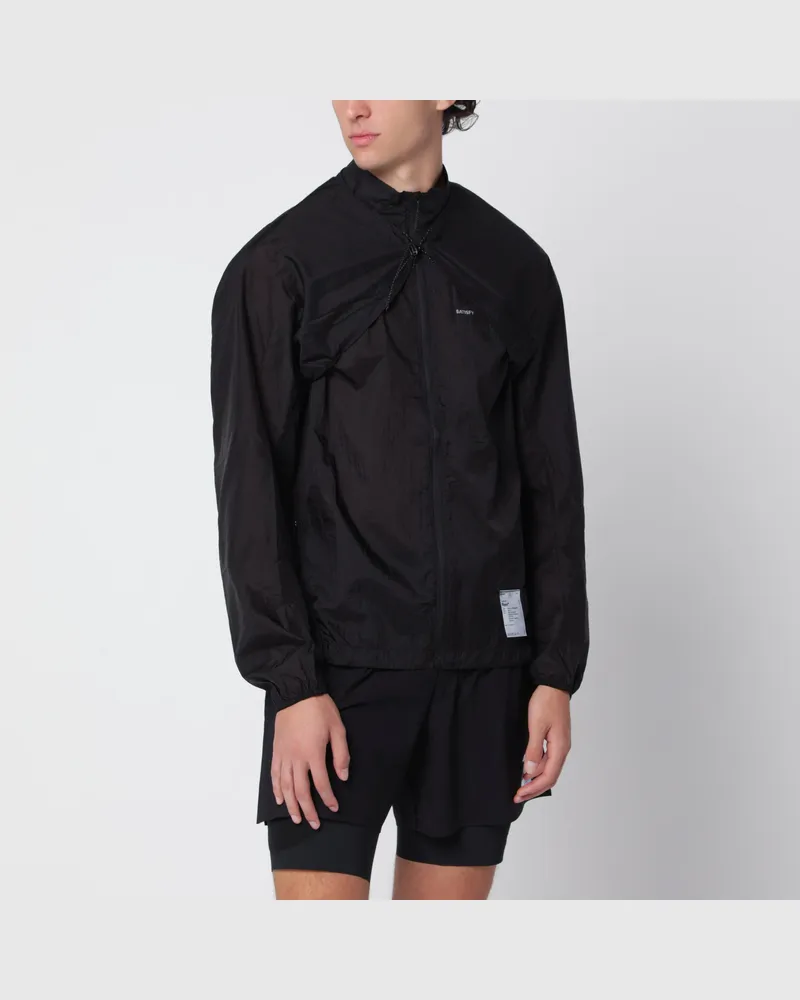 Satisfy Black Rippy Modular Windbreaker Black