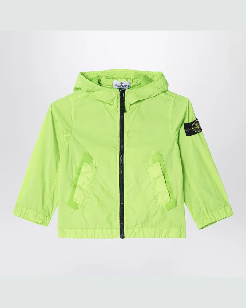 Stone Island Limegelbe Nylonjacke mit Reißverschluss Green