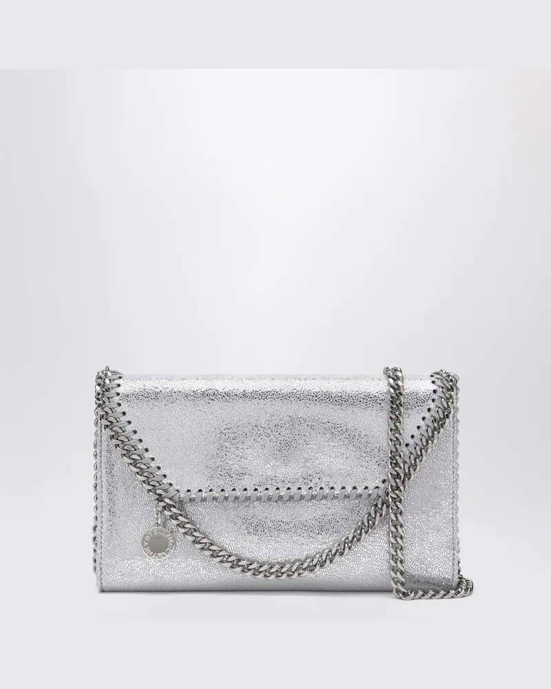 Stella McCartney Falabella silberne Crossbody-Portemonnaie-Tasche Metallisch