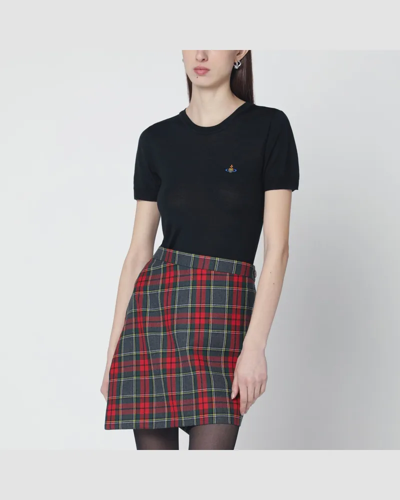 Vivienne Westwood Schwarzes Bea-Top aus Wolle und Seide Black