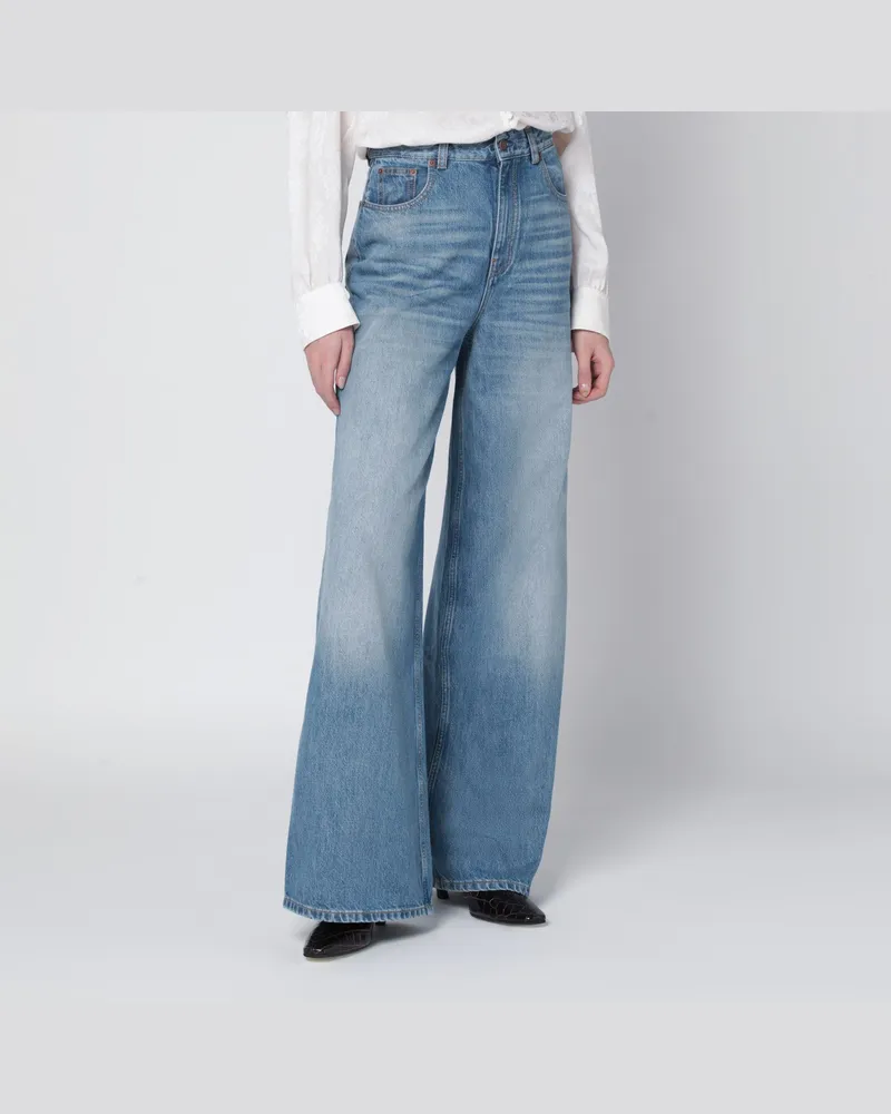 Chloé Dream Jeans in Blau, hohe Taille, weites Bein Blue