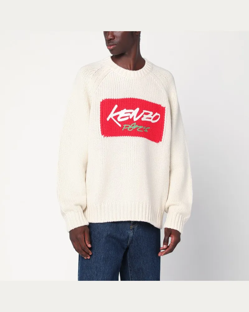 Kenzo x Futura 2000 Pullover aus weißer Wolle Weiß