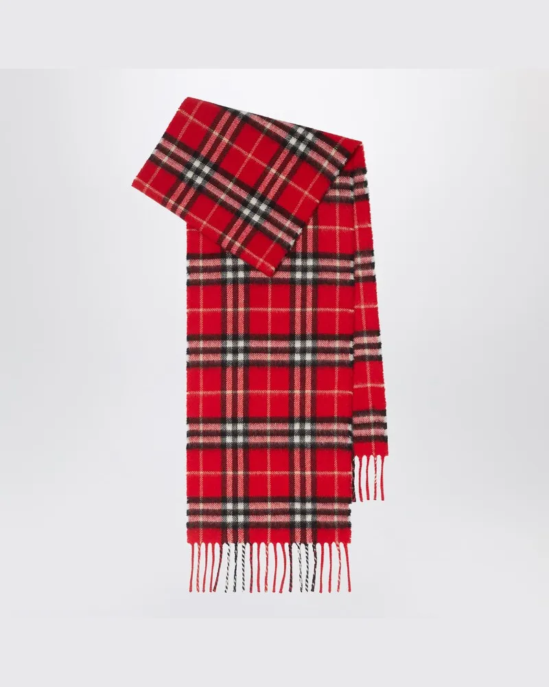 Burberry Kaschmirschal mit Check-Muster Rot