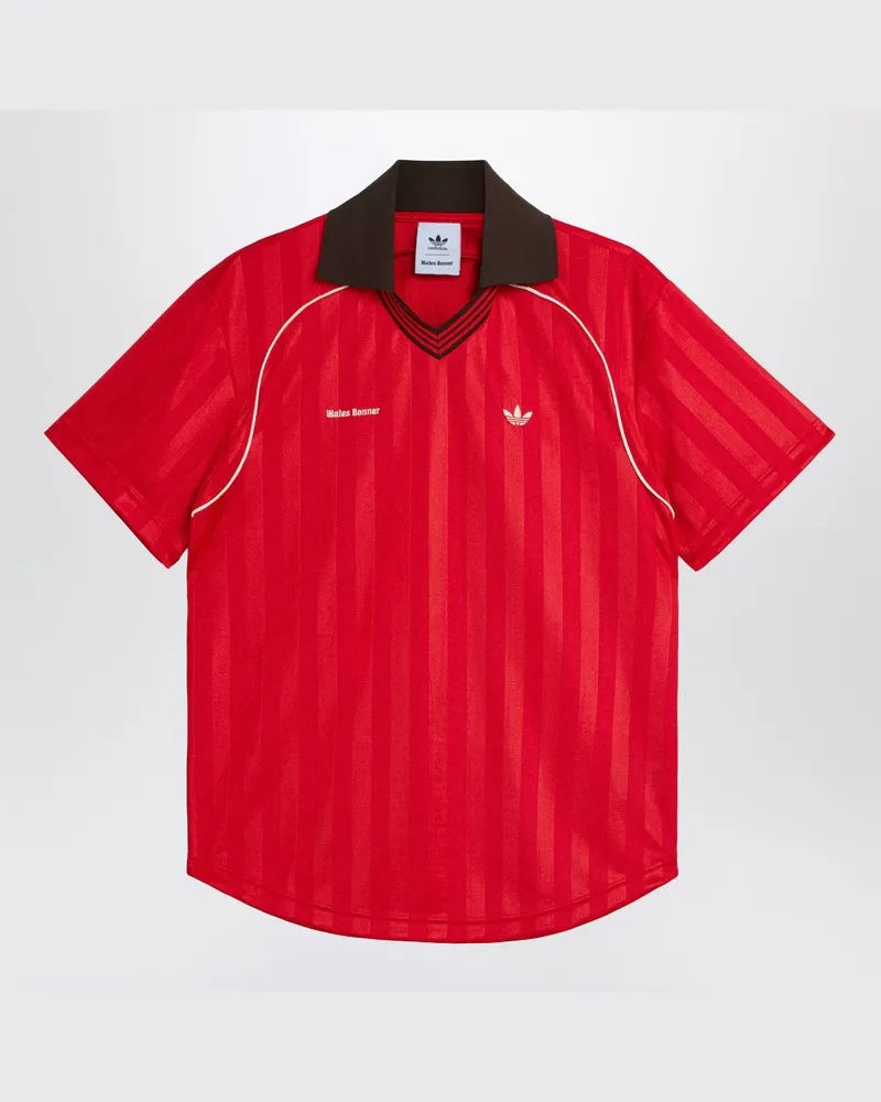 adidas Fußball-T-Shirt in Scharlachrot aus Jacquard Rot