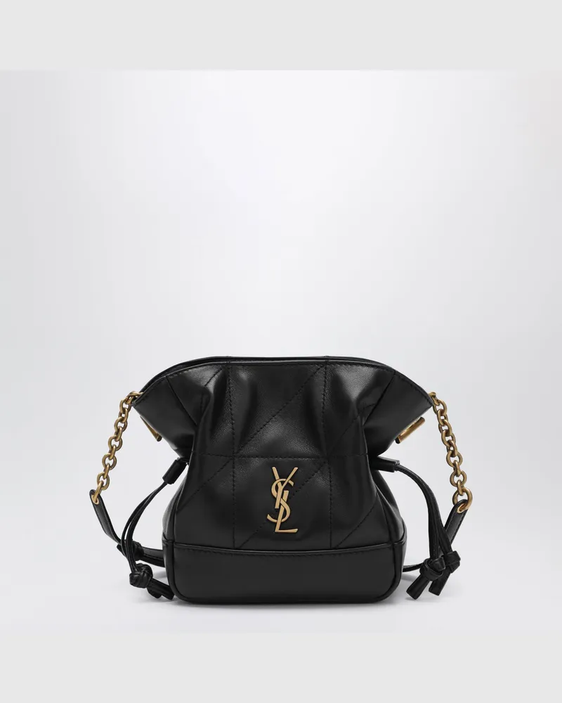 Saint Laurent Jamie Mini-Umhängetasche aus Lammleder in Schwarz Black