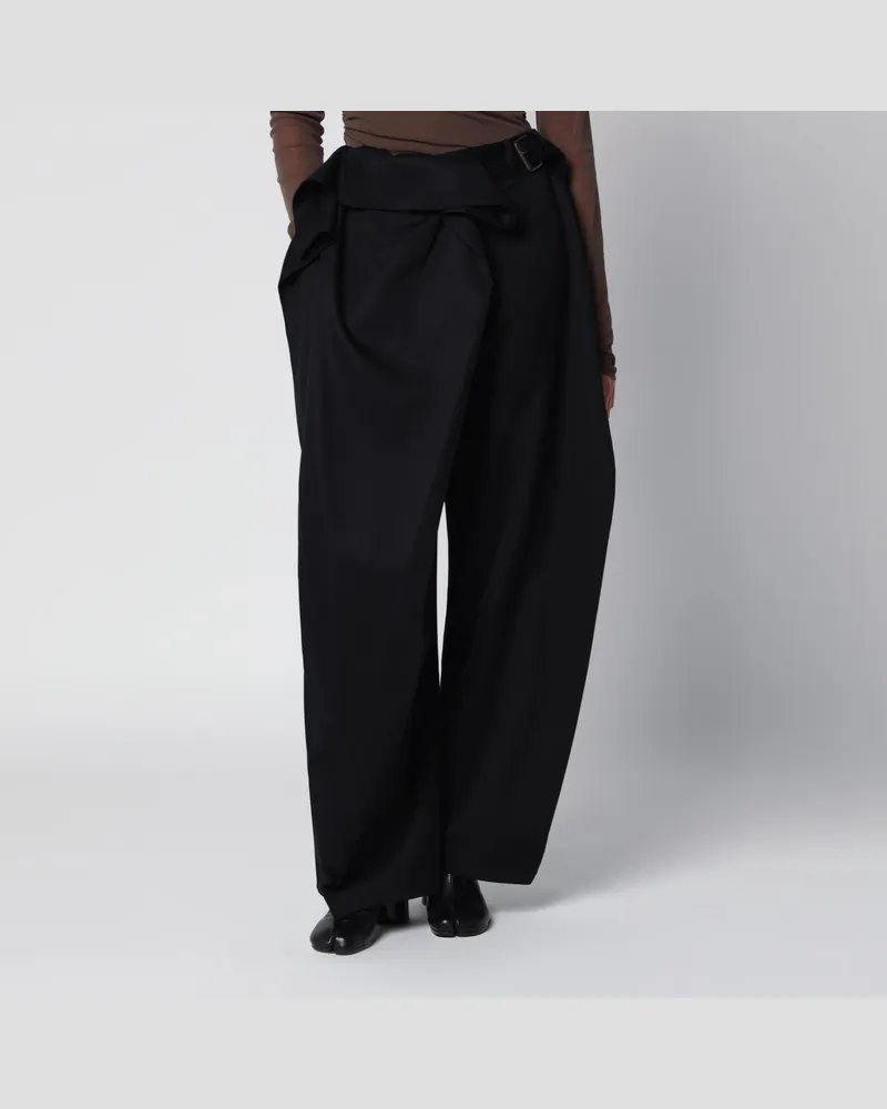 J.W.Anderson Hose mit Umschlagbund aus Wolle in Schwarz Black