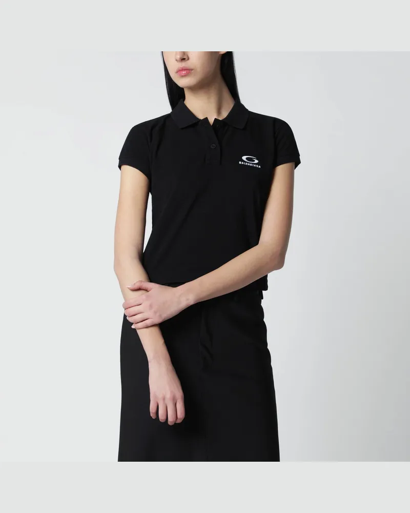 Balenciaga Schwarzes Laurel Classic Polo 