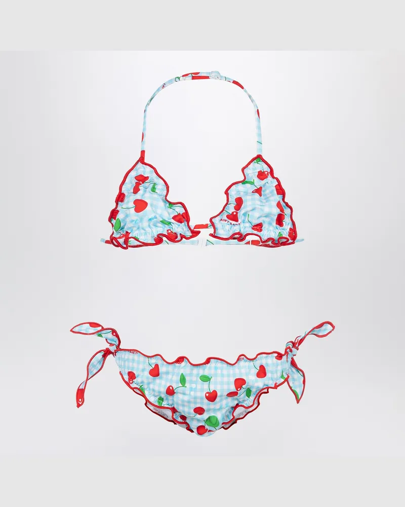 MC2 Saint Barth Bikini Cris mit Vichy- und Kirschmuster Multicolor