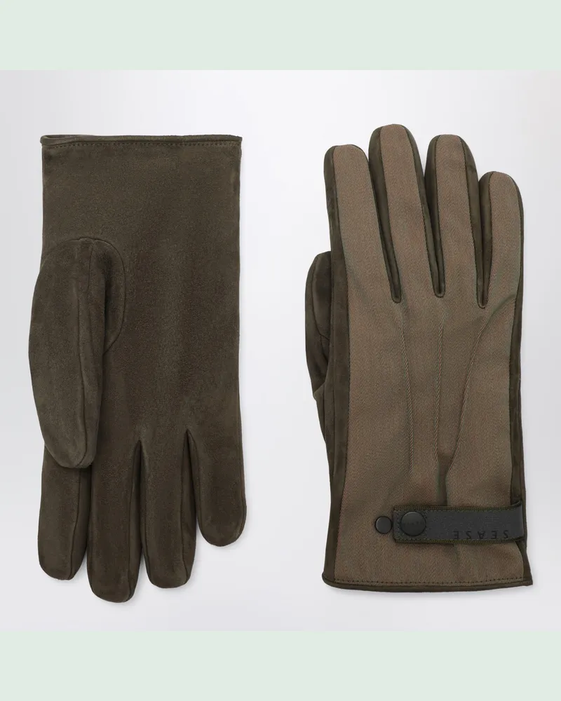 SEASE Schimmernde Handschuhe aus Polarwolle-Mischgewebe Beige