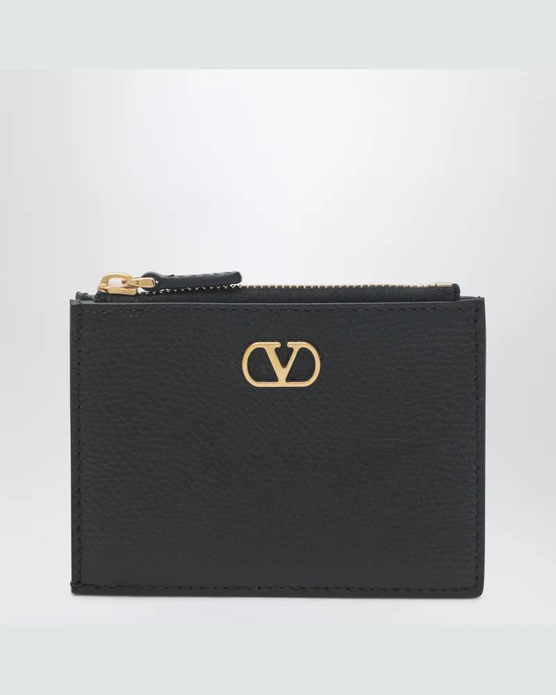 Valentino Garavani Schwarzes Portemonnaie VLogo Signature 