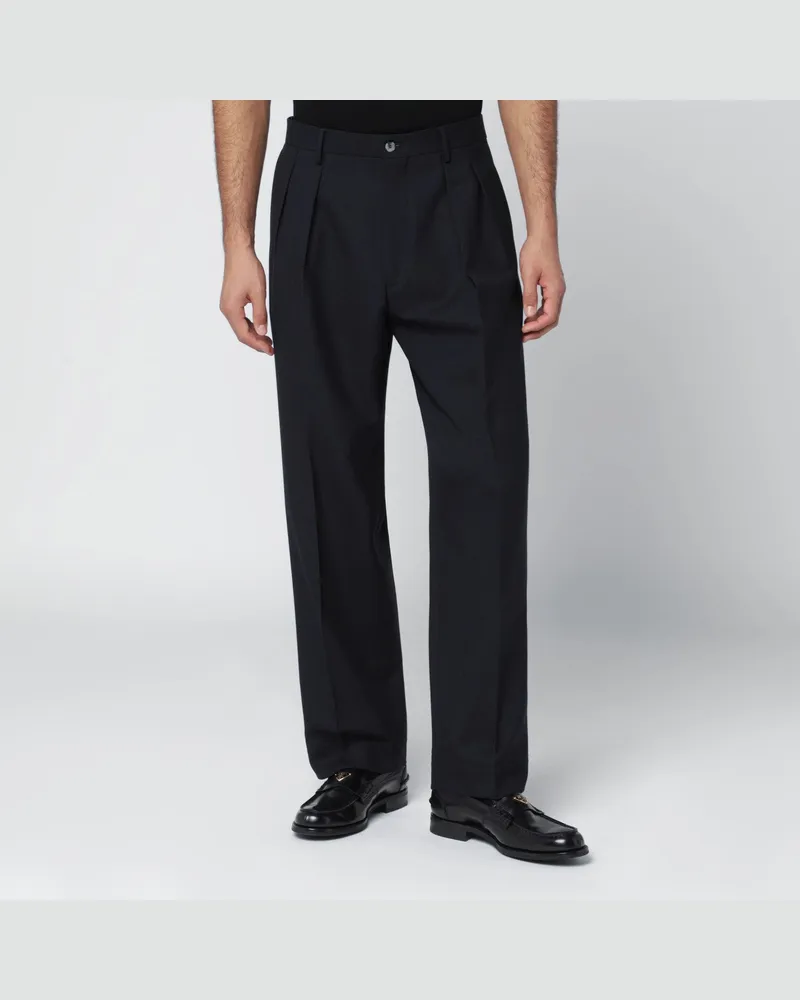 Biagio Santaniello Marineblaue Wollhose Blue