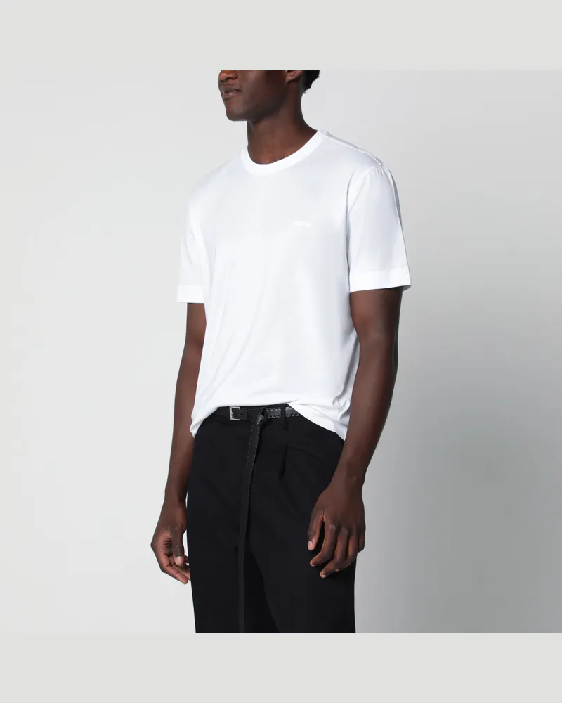 Ermenegildo Zegna Weißes Baumwoll-T-Shirt White