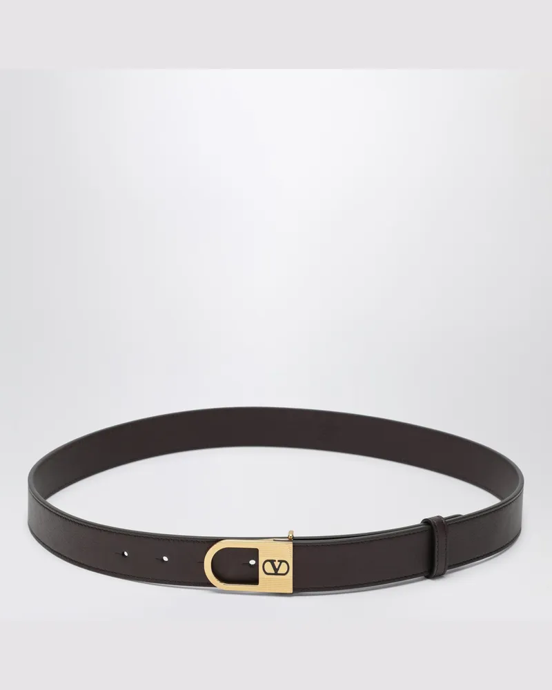 Valentino Garavani Brauner Vlogo Signature Gürtel Brown