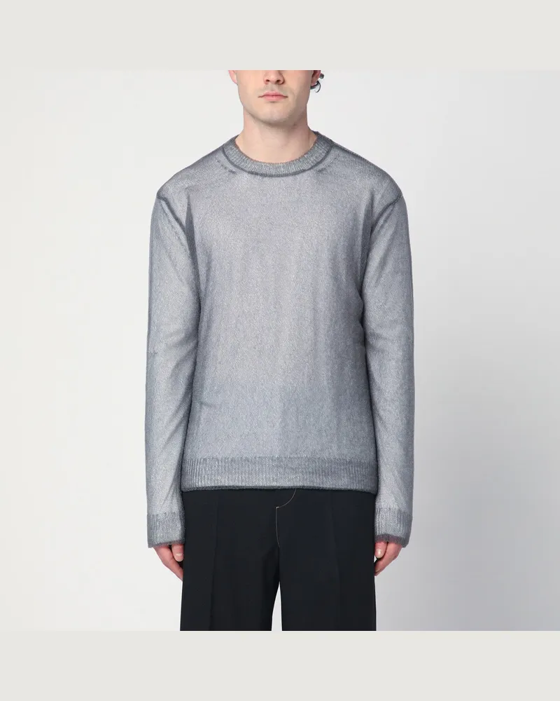 Jil Sander Grauer Pullover im Lagen-Design Grey