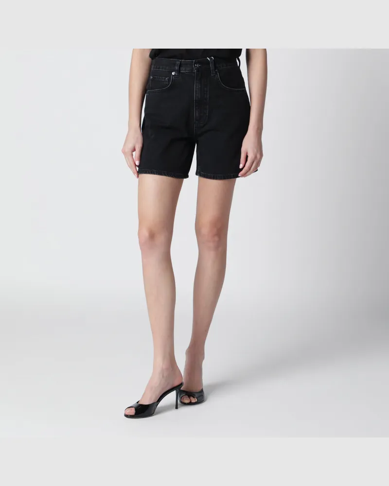 Anine Bing Delaney Shorts aus Vintage Black Denim Black