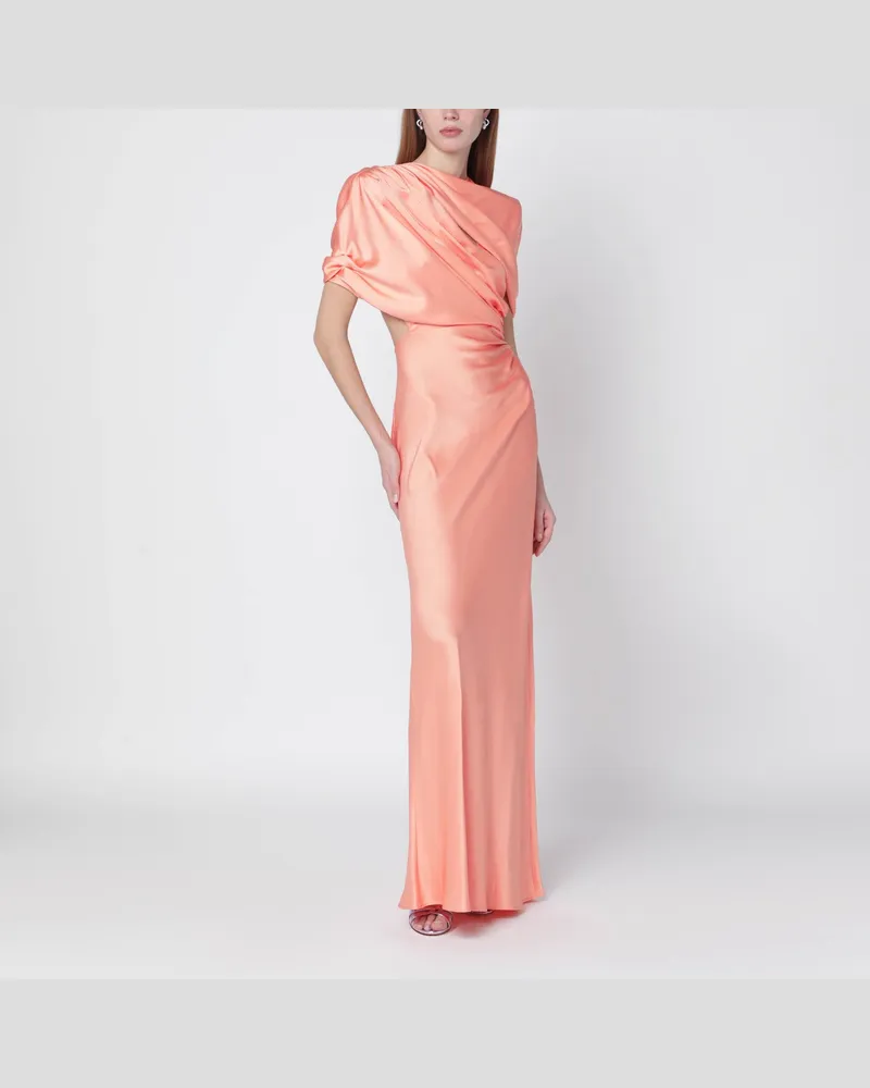 Stella McCartney Rosa Maxikleid aus glänzendem Satin Pink