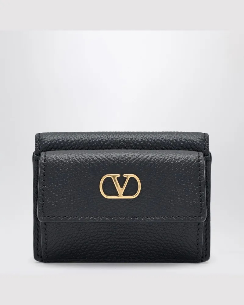 Valentino Garavani Vlogo Trifold-Geldbörse schwarz Schwarz