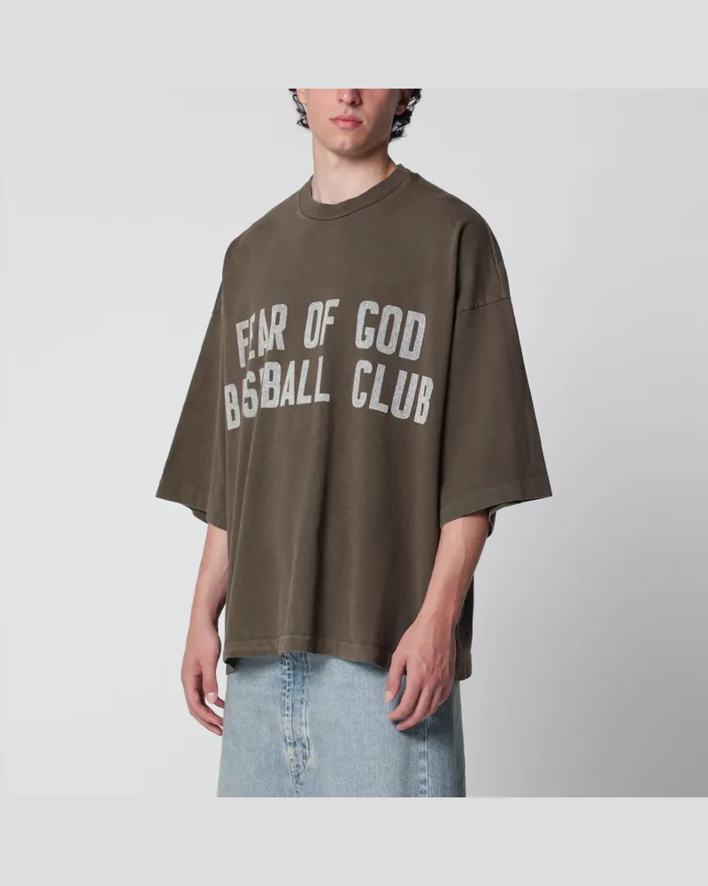 Fear of God T-Shirt Baseball Club aus Baumwolljersey in Braun Brown