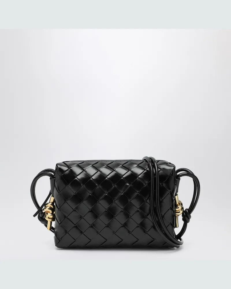 Bottega Veneta Mini Loop Metal Knot Tasche in Schwarz Black