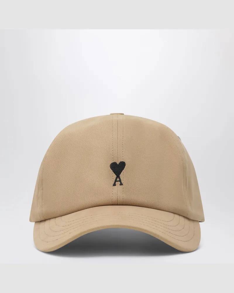 AMI Paris Beige Ami De Coeur Baseballkappe Beige