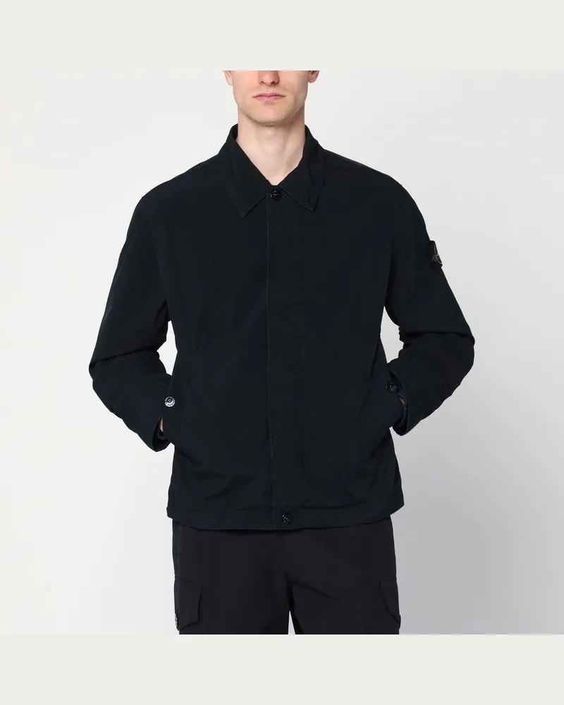 Stone Island Marineblaues Overshirt Blau