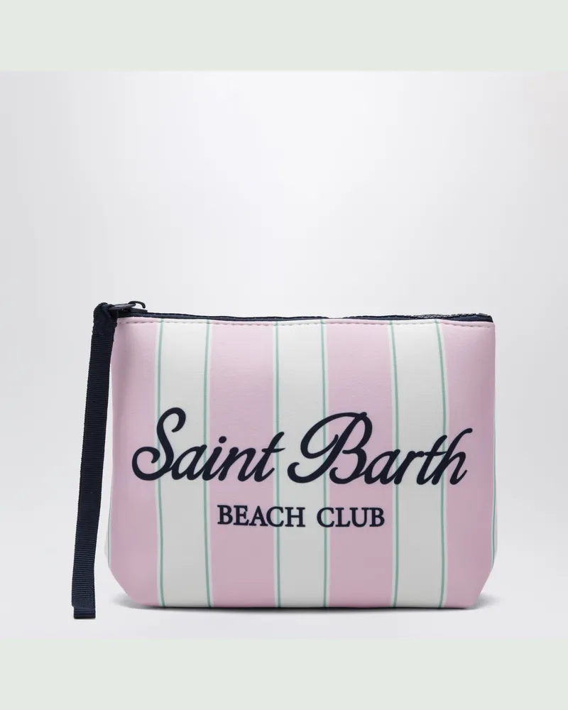 MC2 Saint Barth Rosa gestreifte Aline Tasche aus Scuba Pink