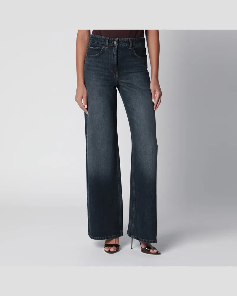 Courrèges Baggy-Jeans in Vintageblau aus Denim Blue