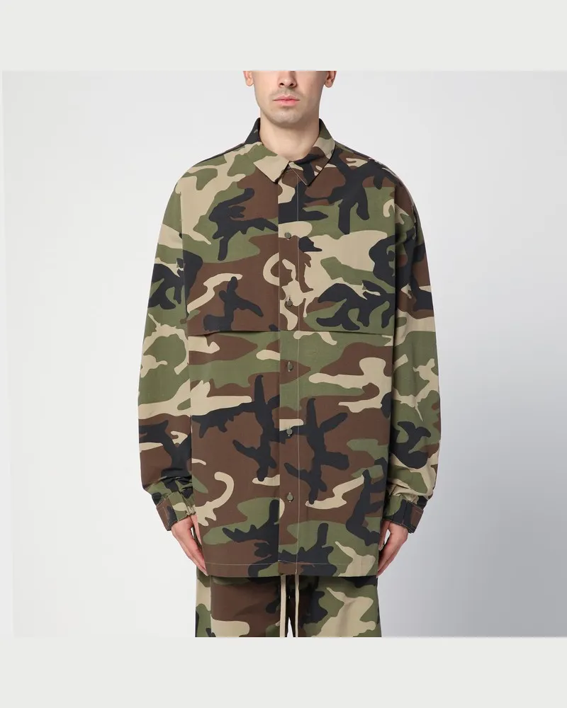 Fear of God Hemd mit Tarnmuster aus recyceltem Nylon-Mischgewebe Grün