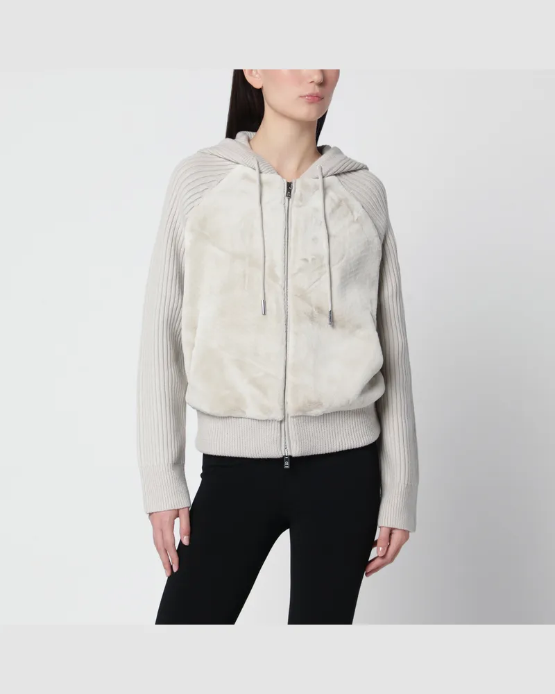 Moose Knuckles Junction Sweatshirt in Alabaster aus Wollmischung White