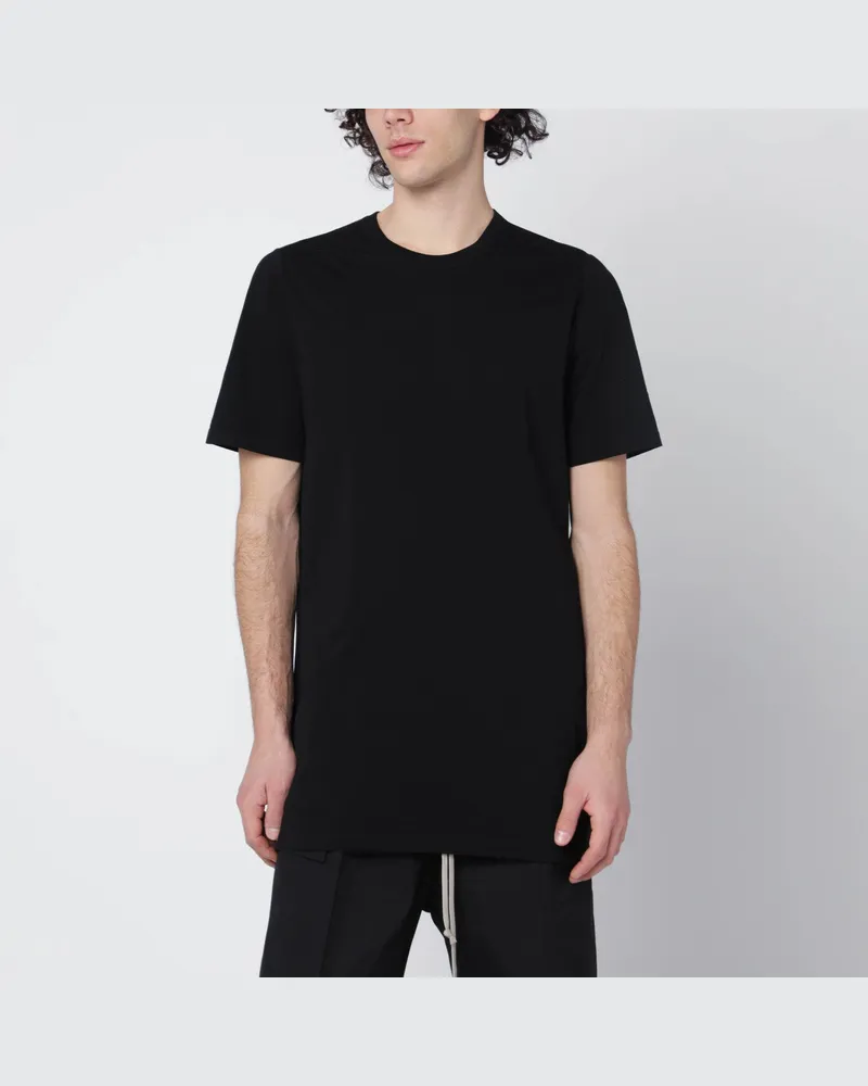 Rick Owens Schwarzes T-Shirt mit kurzen Ärmeln Black