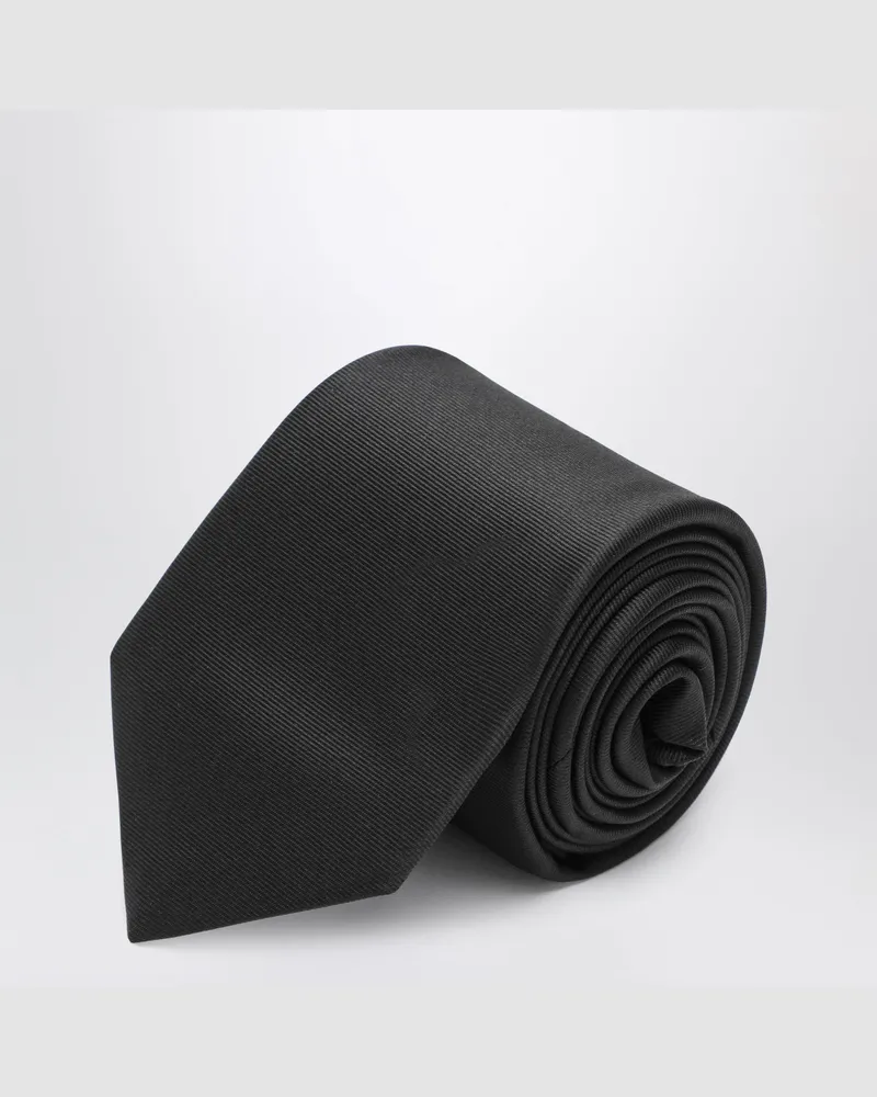 Gucci Schwarze Seidenkrawatte Black