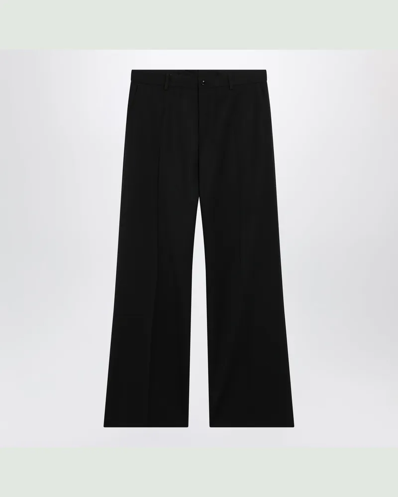 Dolce & Gabbana Maßgeschneiderte Hose aus schwarzer Baumwolle Black