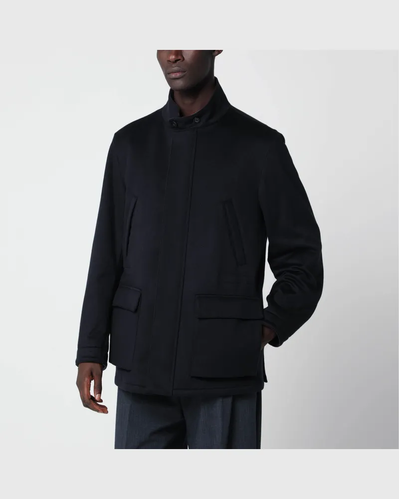 LARDINI Blaue Jacke aus Kaschmir Blue