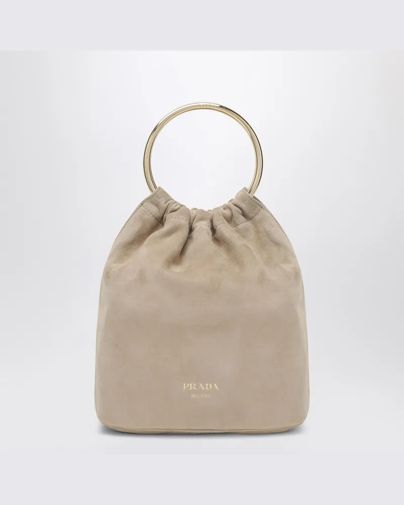 Prada Mini Beuteltasche aus Wüsten-Wildleder Orange