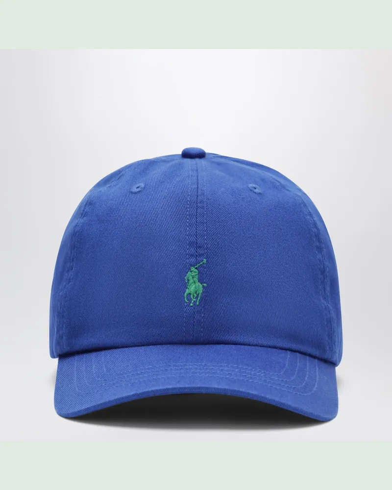 Ralph Lauren Baseballkappe in Saphirblau mit gesticktem Logo Blue