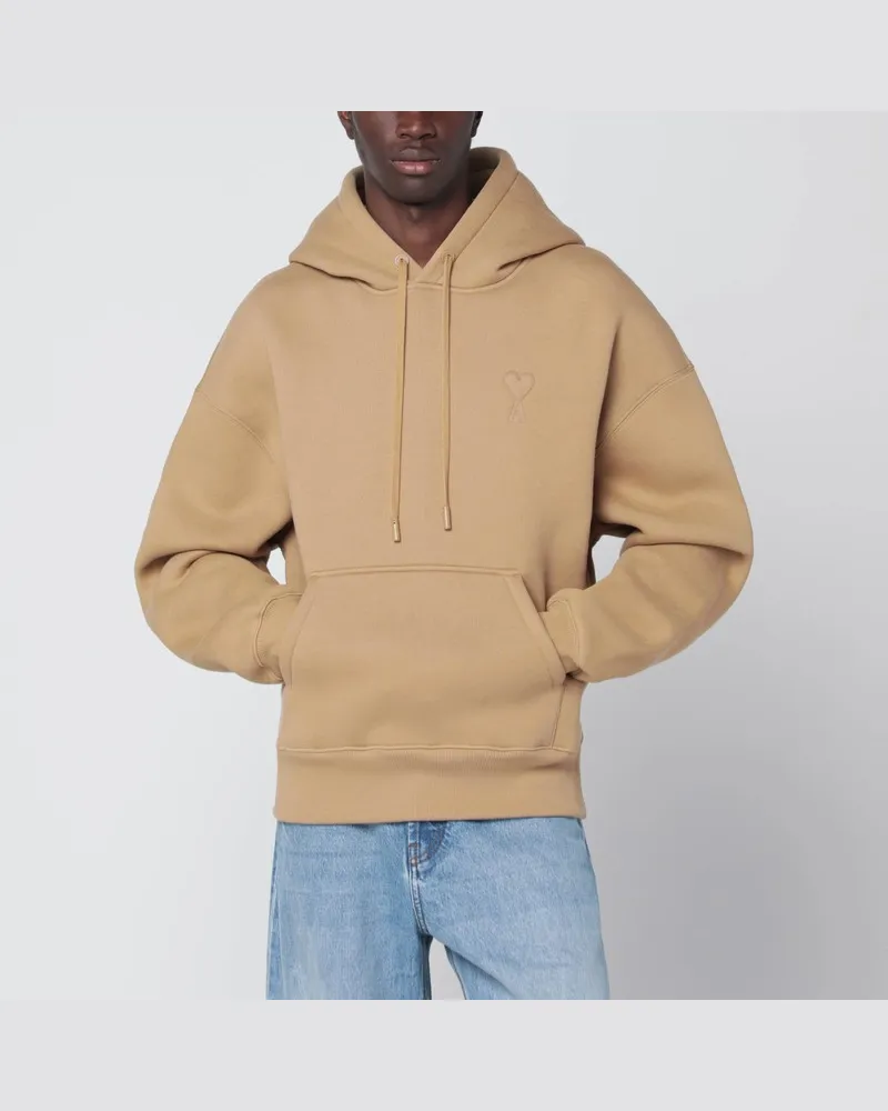 AMI Paris Kamelbraunes Ami De Coeur Hoodie Beige