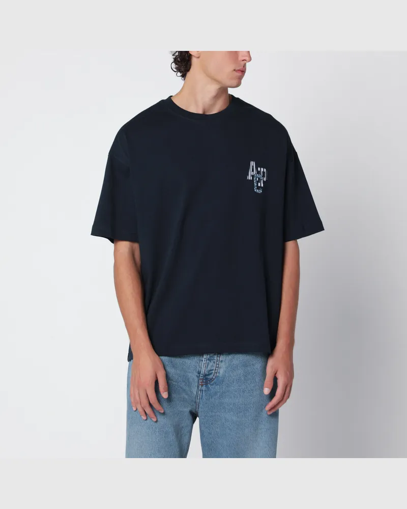 A.P.C. Bruno marineblaues Baumwoll-T-Shirt Blue