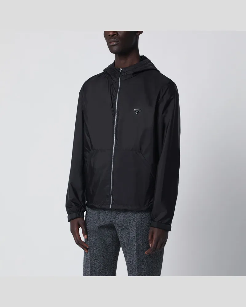 Prada Schwarze Re-Nylon Jacke 