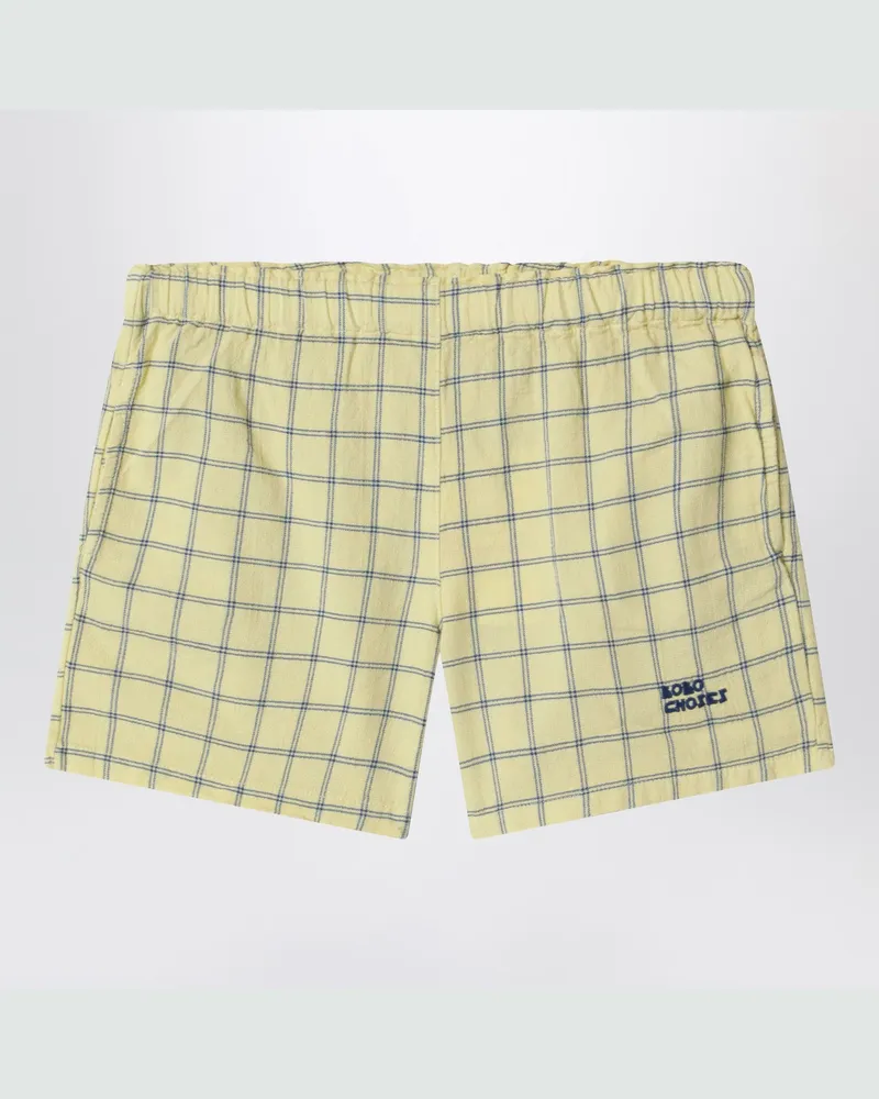 BOBO CHOSES Gelbe Shorts mit Karomuster Yellow
