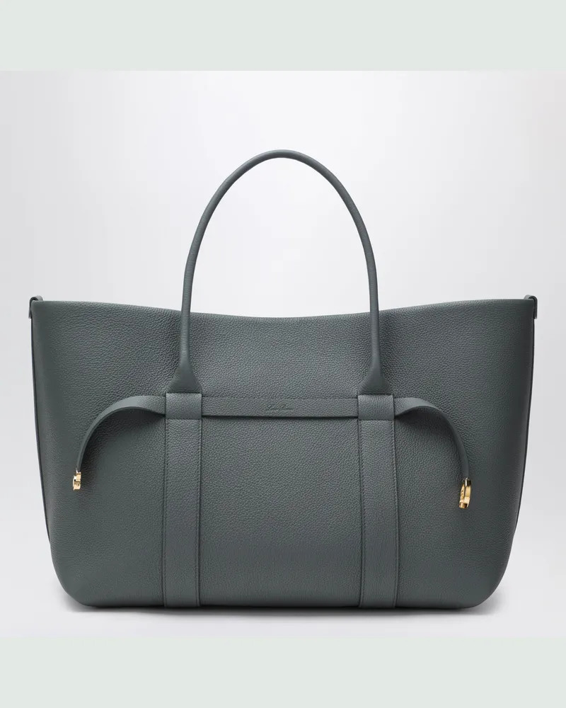 Loro Piana Große Ghiera Shopper Tasche in Aschgrau Grey