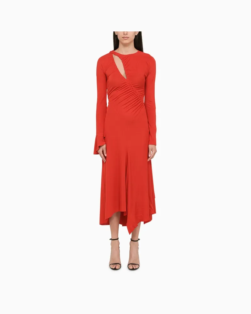 Victoria Beckham Rotes Kleid mit cut out-Detail Rot