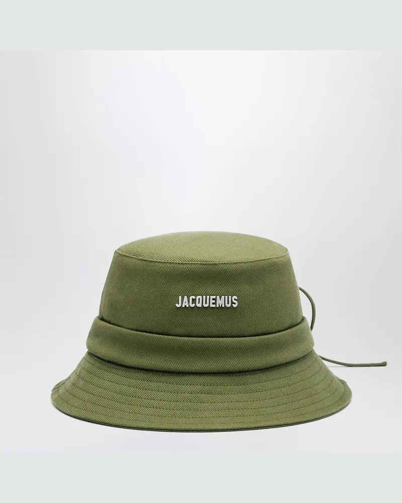 Jacquemus Le Bob Gadjo Hut aus Baumwolle in Khaki Green