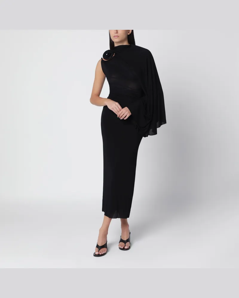 Christopher Esber Aurelia schwarzes Viskose-Abendkleid Black