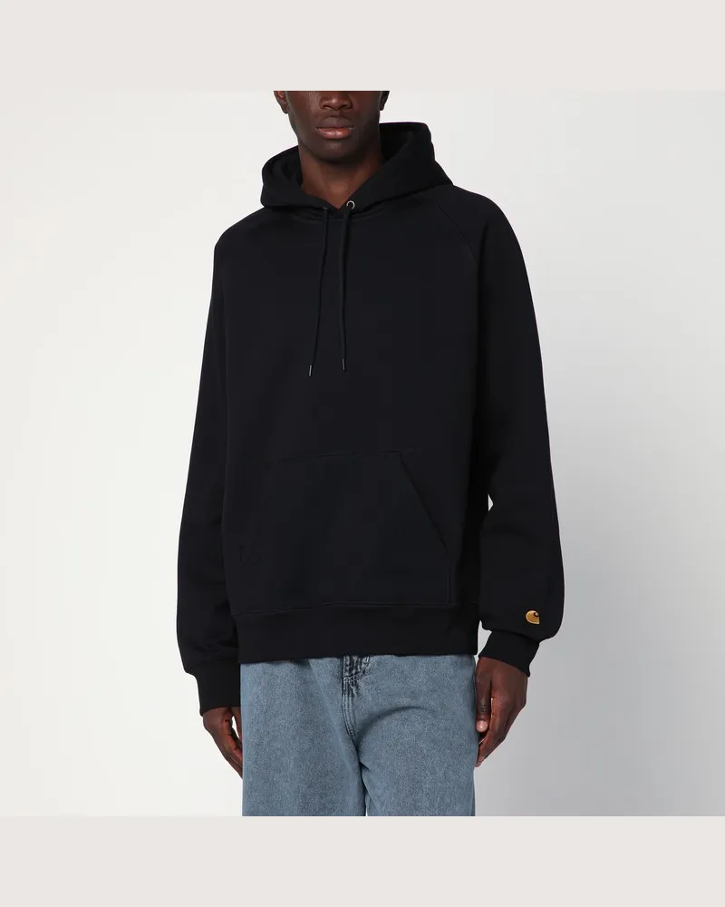 Carhartt WIP Hooded Chase Sweatshirt Black/Gold Schwarz