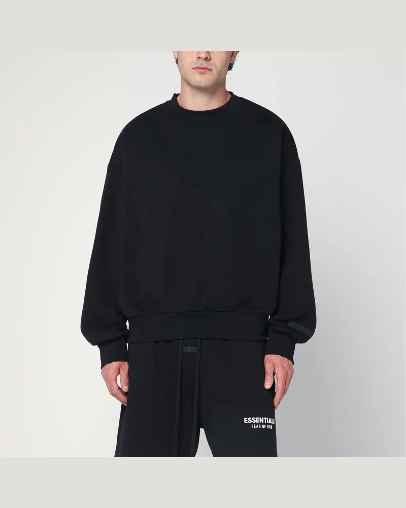Fear of God Schwarzes Sweatshirt aus Fleece-Baumwolle mit Logo Schwarz