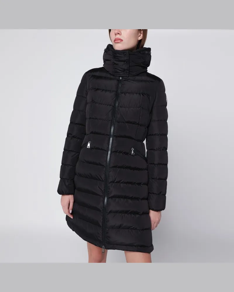 Moncler Daunenjacke Flammette in schwarzem technischem Nylon Schwarz