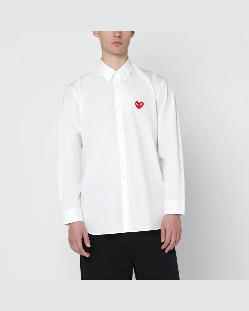 Comme des Garçons Weißes Baumwollhemd Weiß