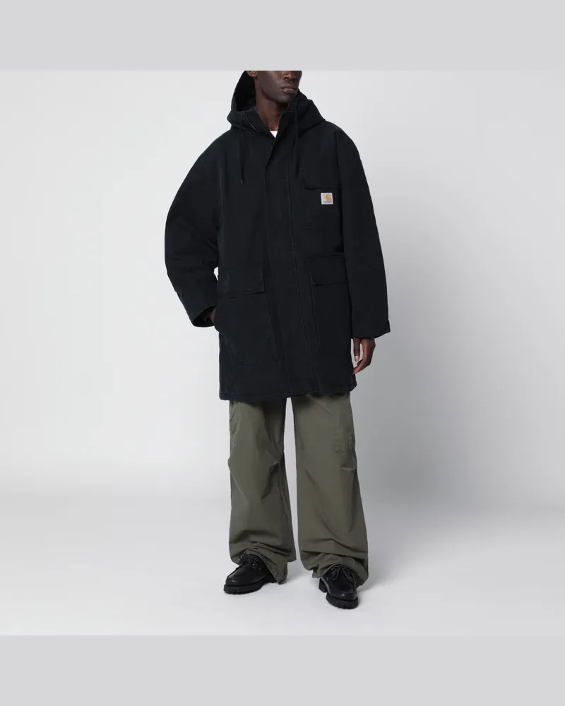 Carhartt WIP Boreal Parka aus schwarzer Baumwolle Black