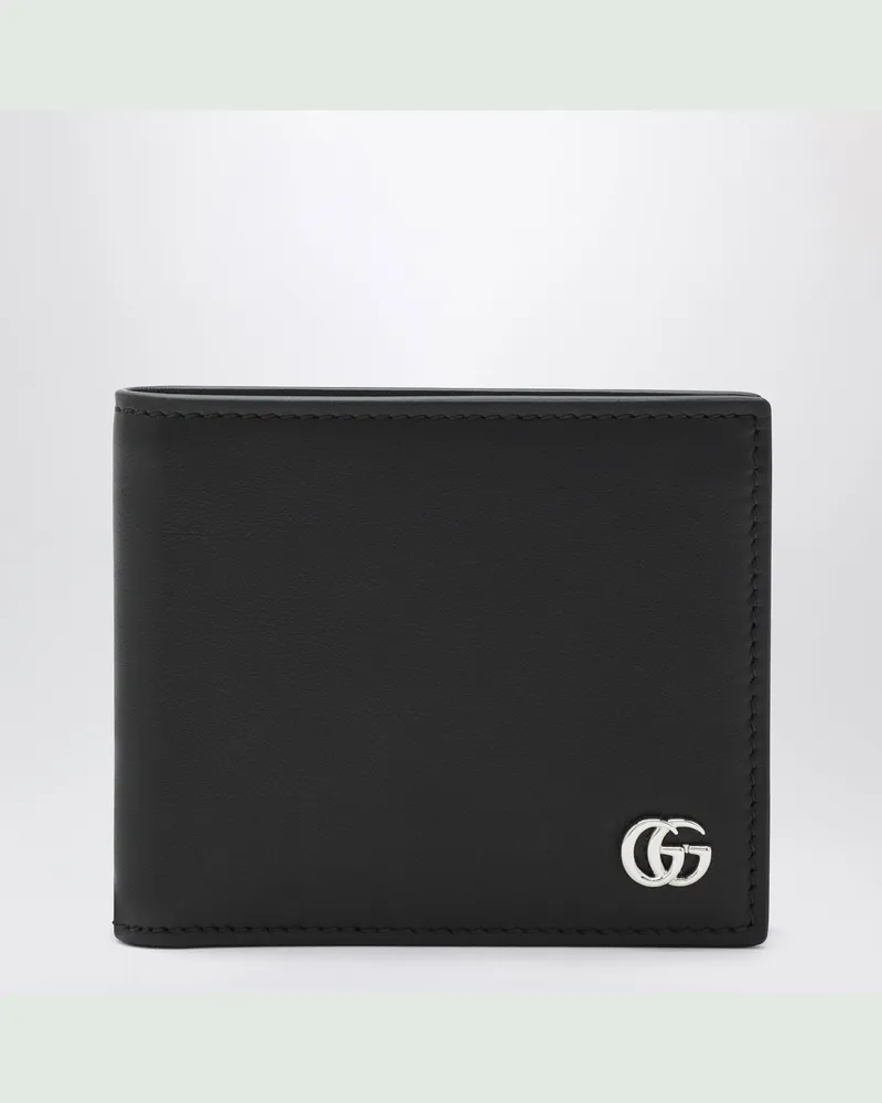 Gucci Schwarzes GG Marmont Bifold-Portemonnaie Black