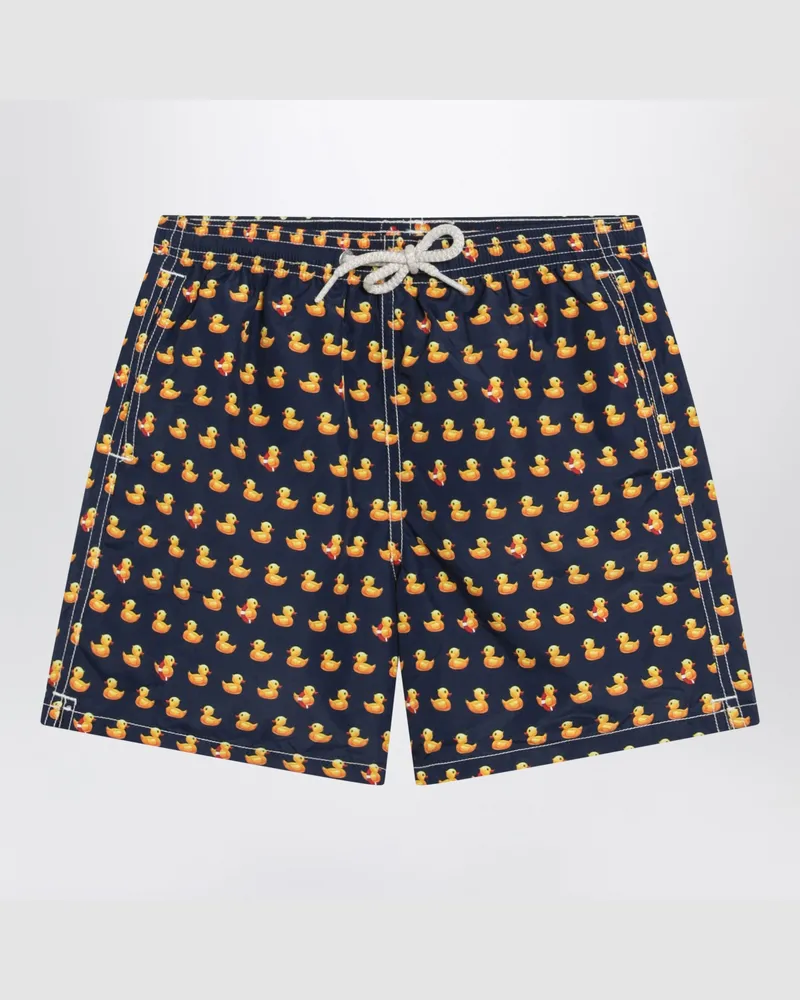 MC2 Saint Barth Badehose Jean Lighting mit Enten-Print Blue